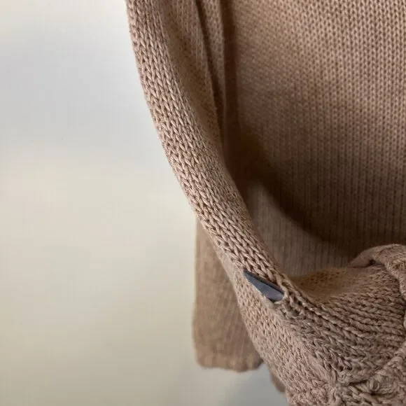 Aerie Sweater size Medium Brown Pullover Cropped Soft Cozy casual FLAW - Picture 4 of 11